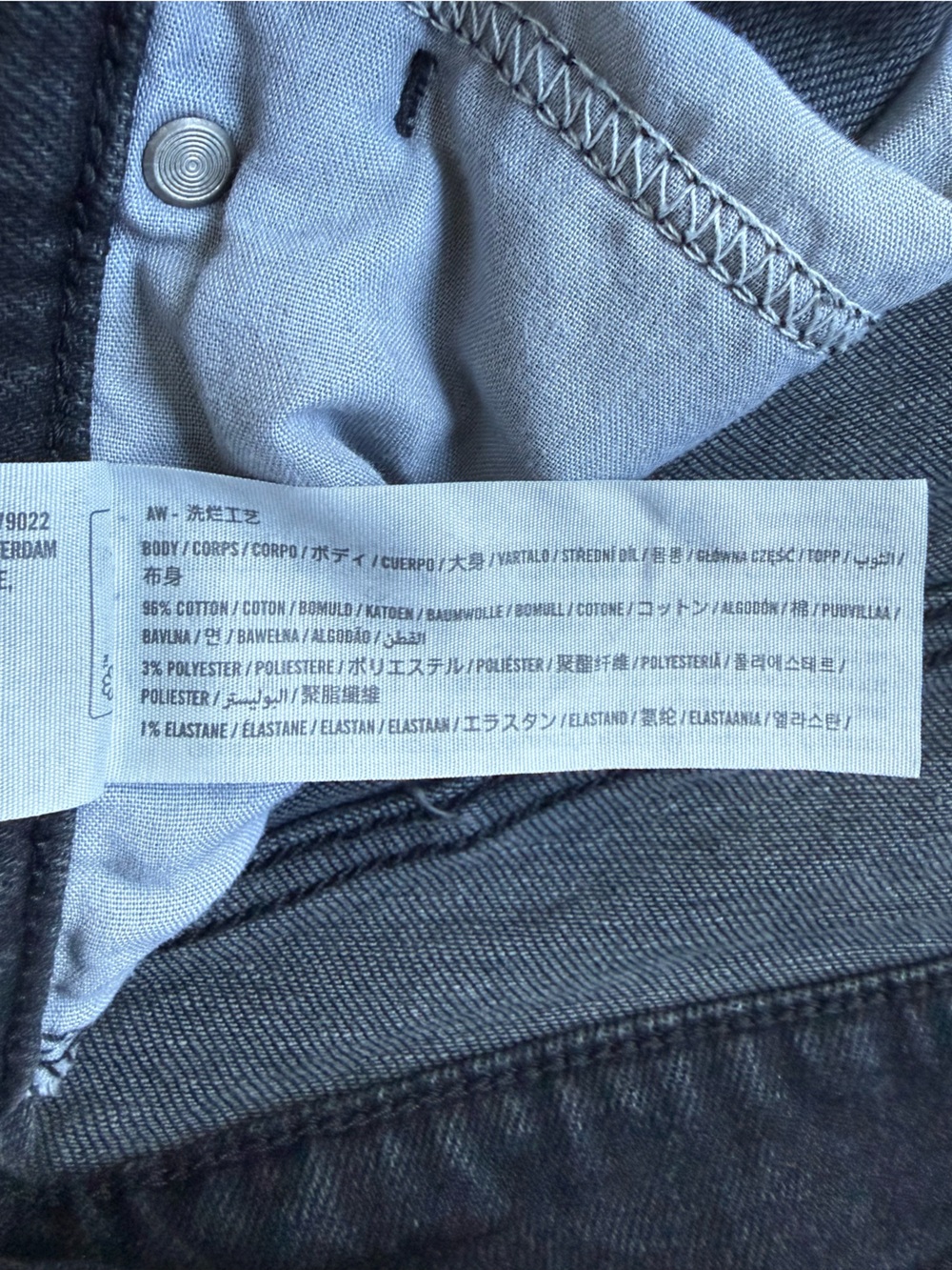 Hollister Men’s Washed Black Baggy Straight Leg Faded Jeans Size 30x32 - Picture 4 of 8